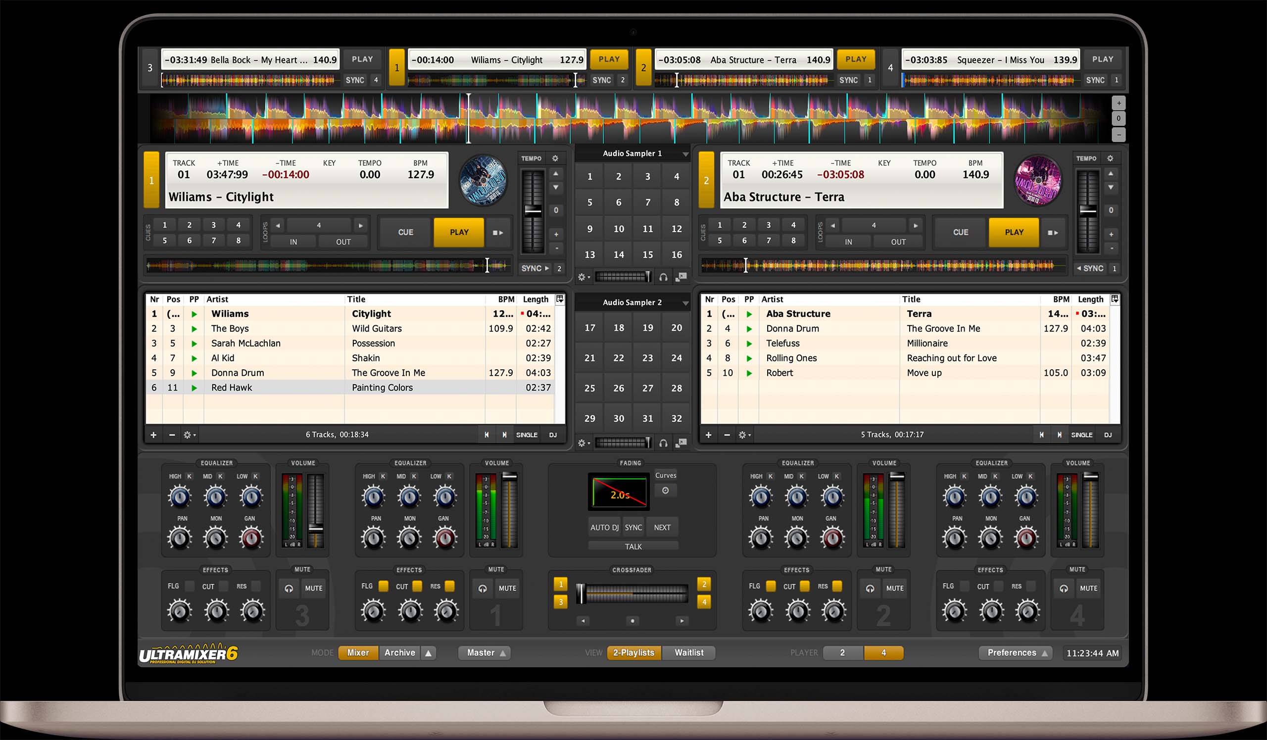 Basic-4Player-2Playlist-Mixer-black