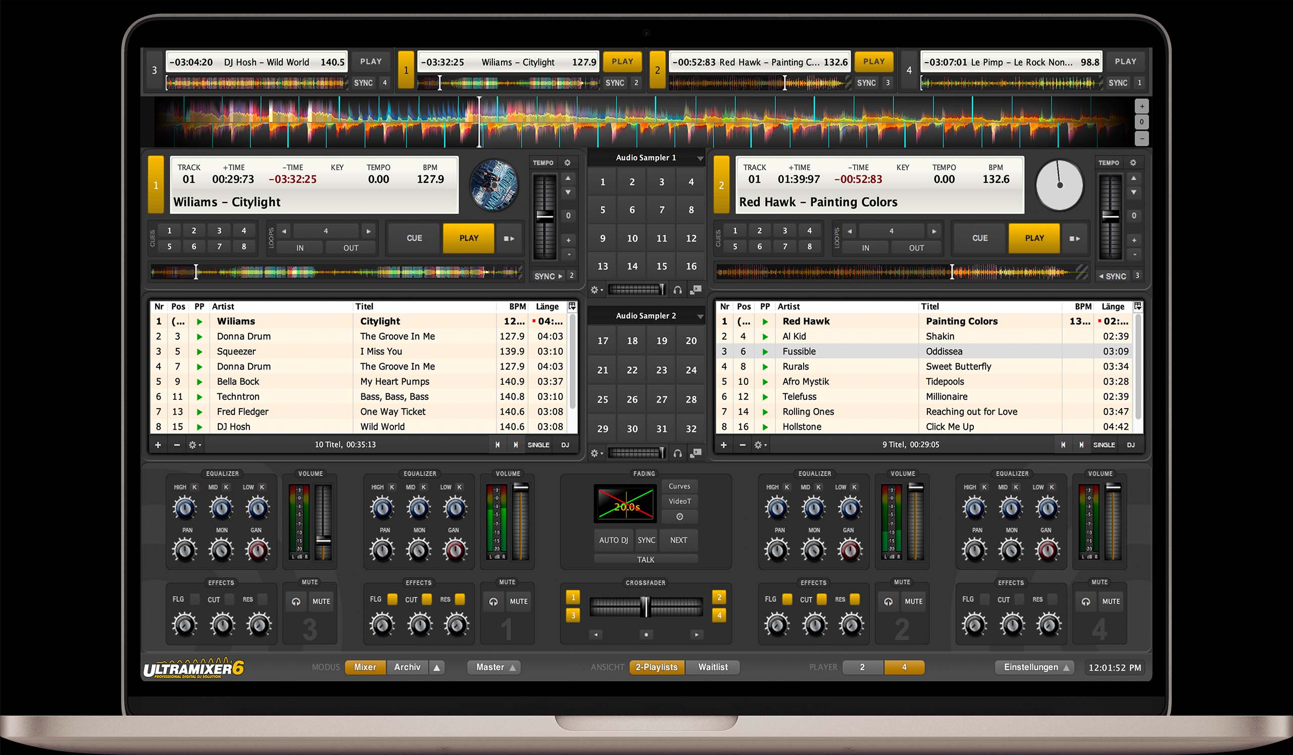 Entertain-4Player-2Playlists-Mixer-black